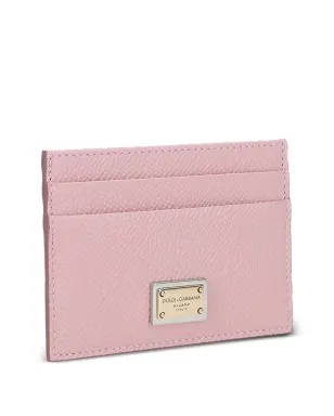 Dolce & Gabbana Dauphine leather cardholder - Pink - サムネイル4
