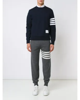 Thom Browne ストライプディテール スウェットパンツ - グレー - サムネイル2