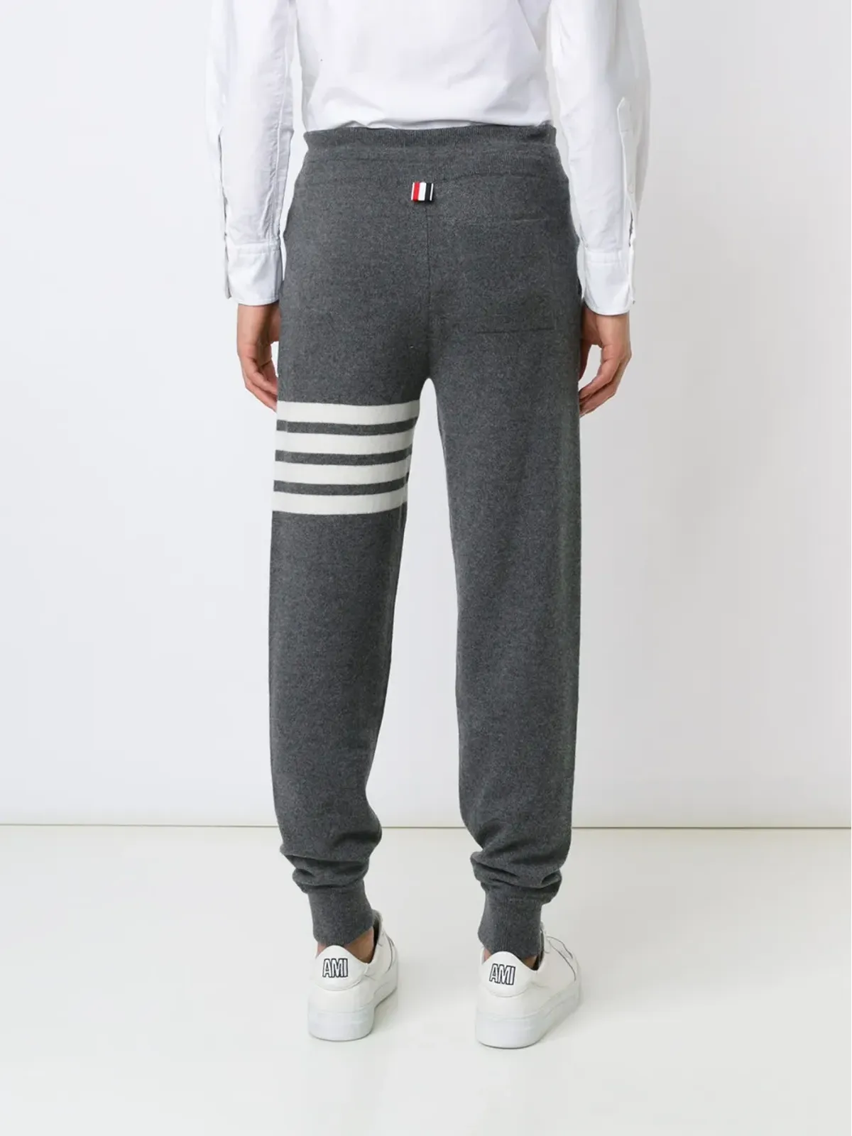 Thom Browne ストライプディテール スウェットパンツ - グレー - 画像4