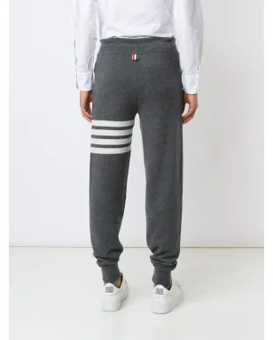 Thom Browne ストライプディテール スウェットパンツ - グレー - サムネイル4
