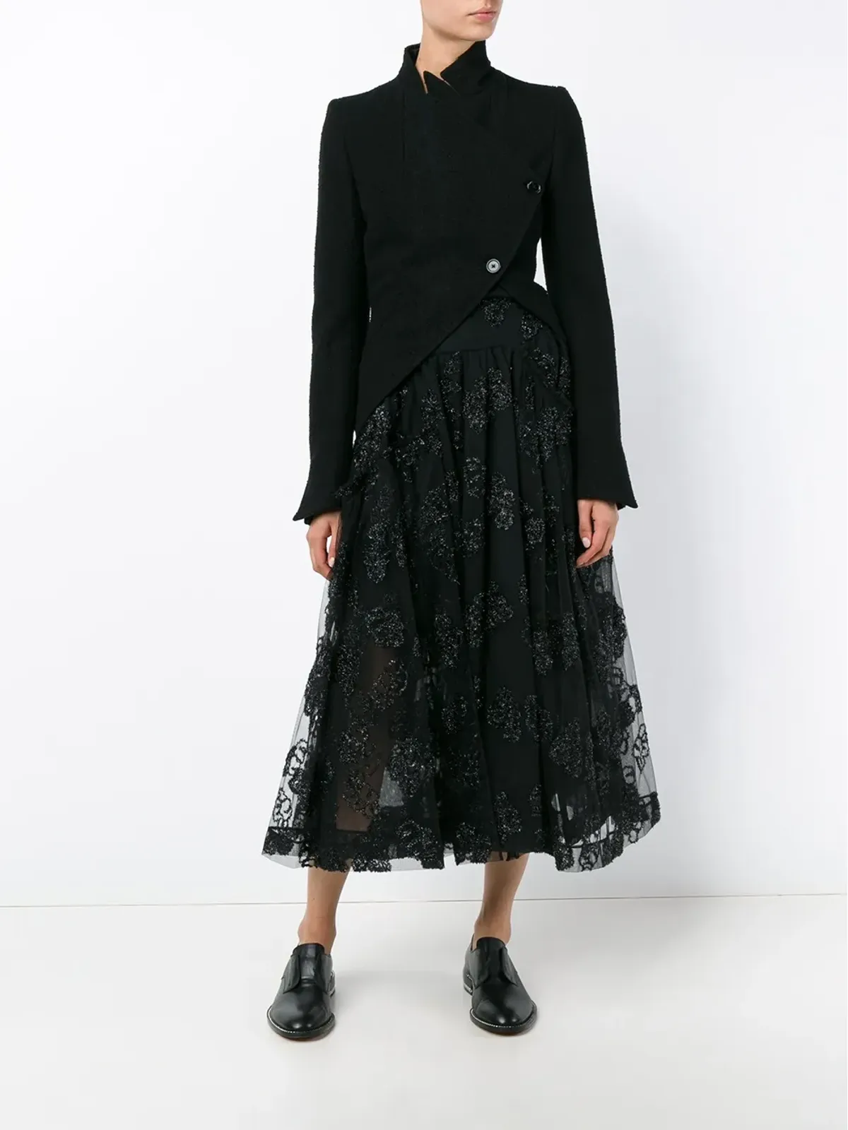 Simone Rocha ジャカードチュール ミディスカート - 画像2