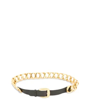 CHANEL ビンテージ 1985 カーブチェーンベルト - ブラック - サムネイル2