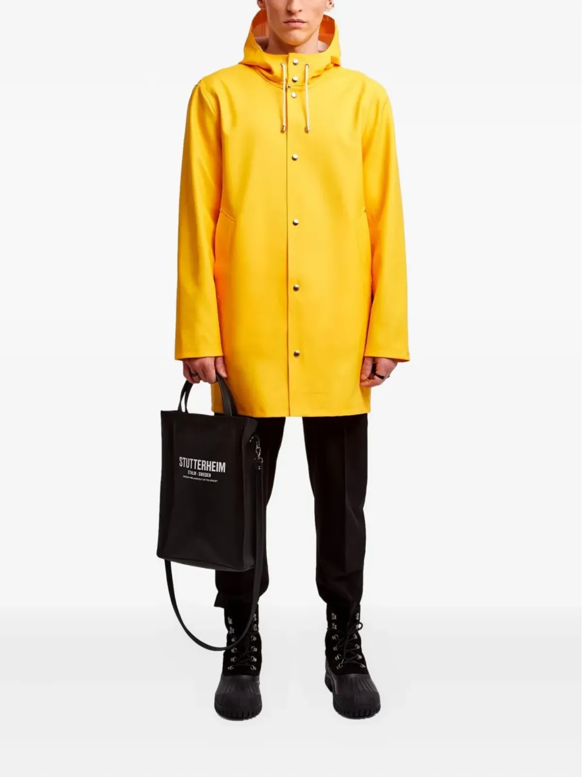 Stutterheim フード付きレインコート - 画像4