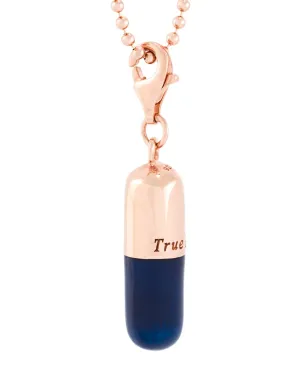 True Rocks ミニ『Midnight Blue Pill』ペンダント メタリック - サムネイル3