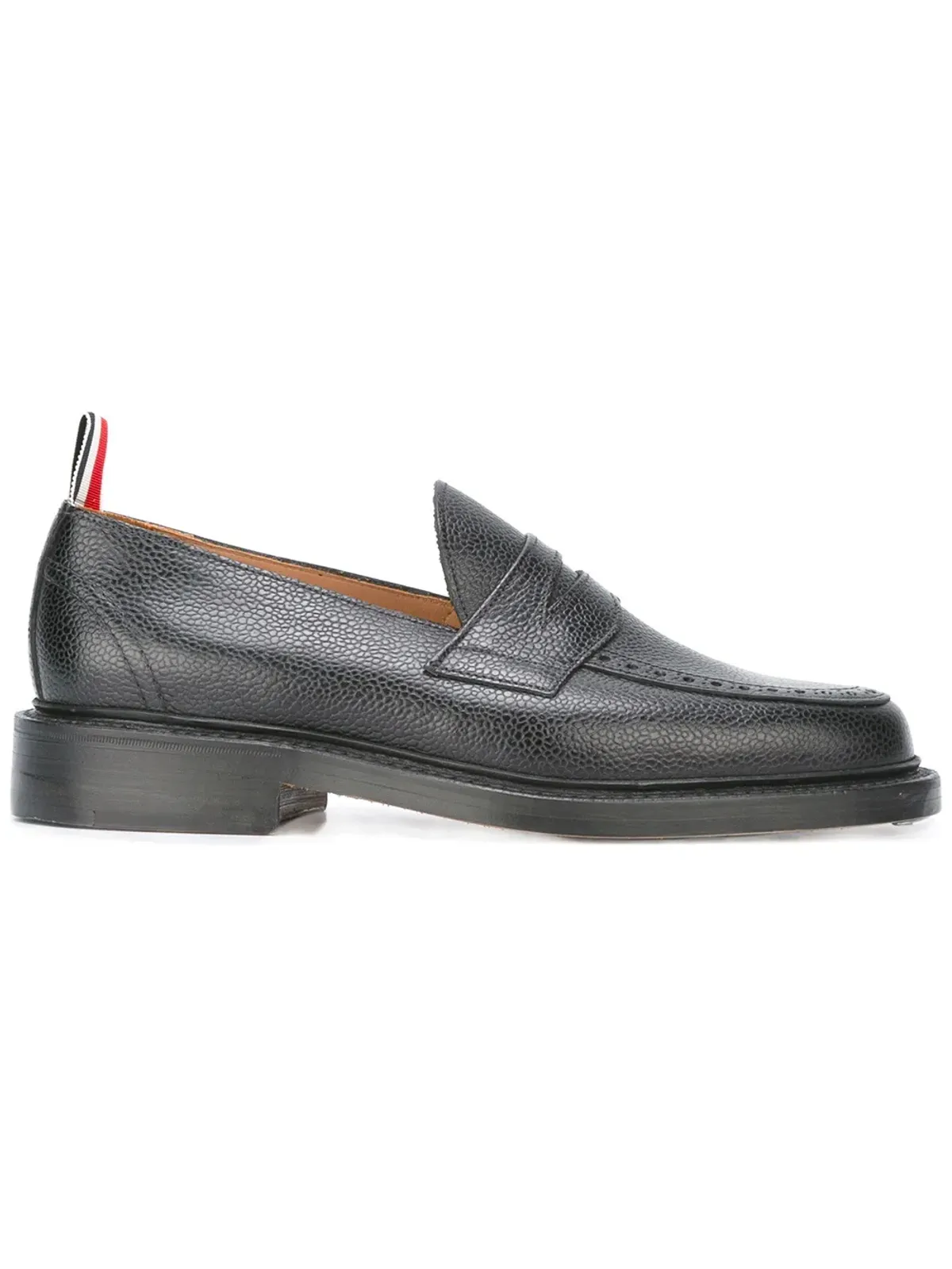 Thom Browne ペニー ローファー レザーソール ブラック ペブルグレイン - 画像2