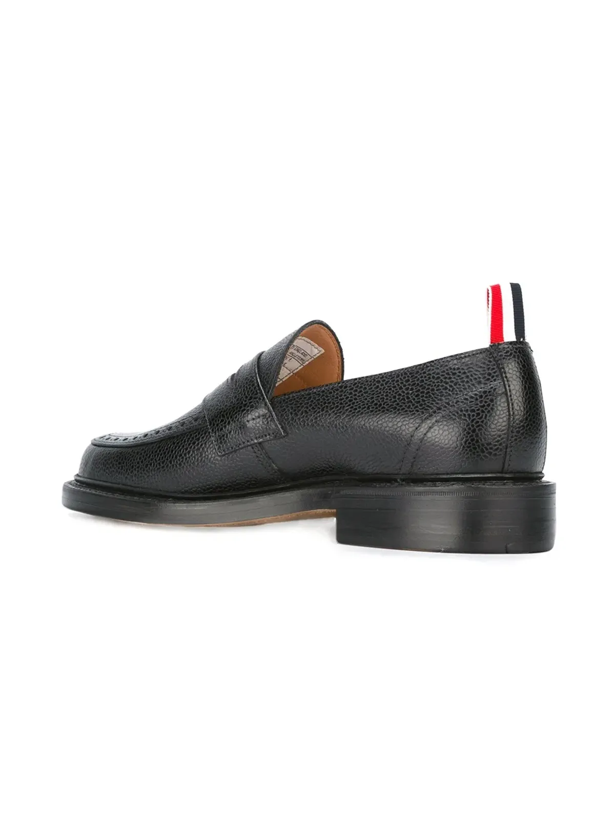 Thom Browne ペニー ローファー レザーソール ブラック ペブルグレイン - 画像4