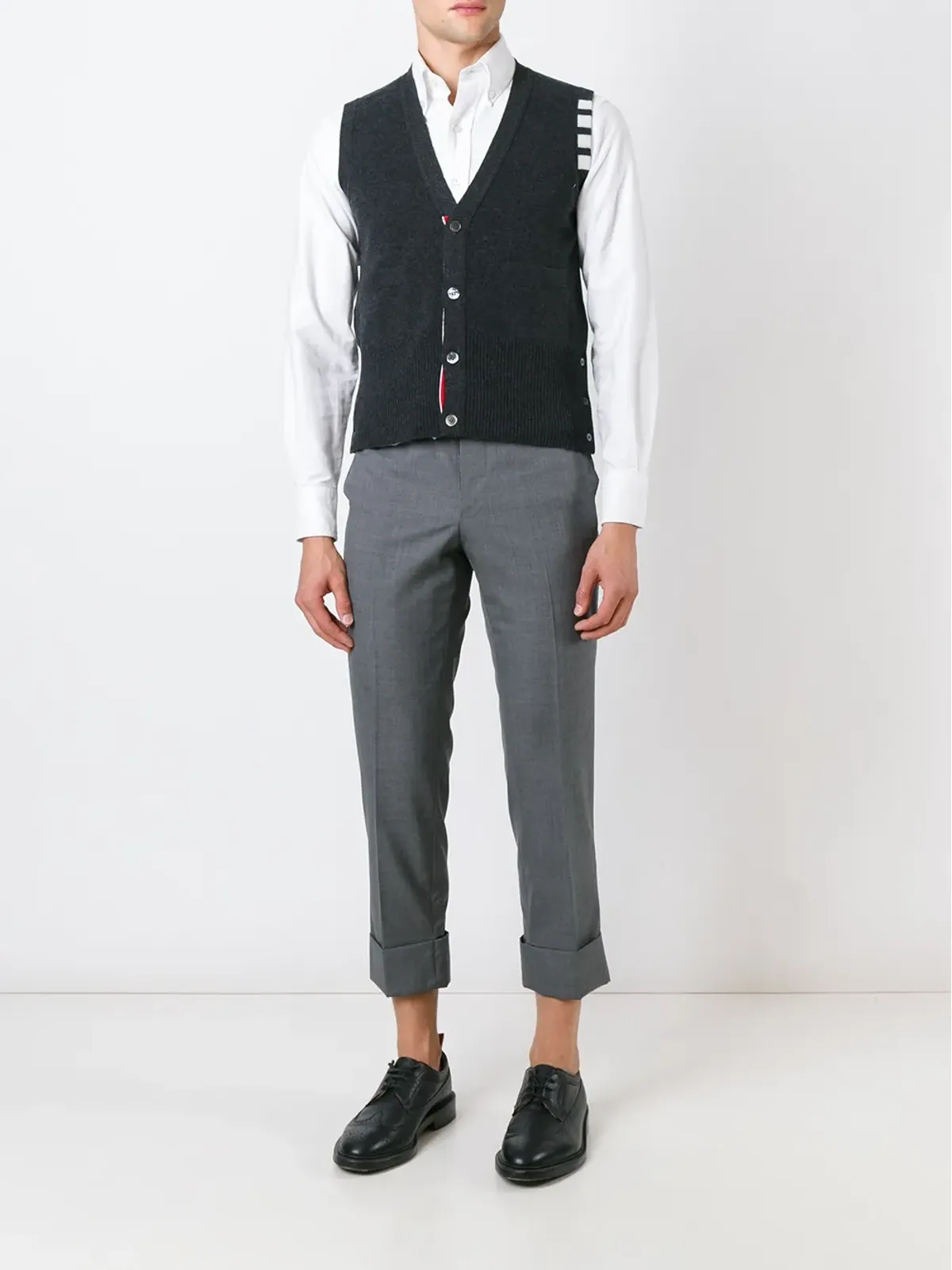 Thom Browne 4-Bar カシミヤ カーディガンベスト - 画像2