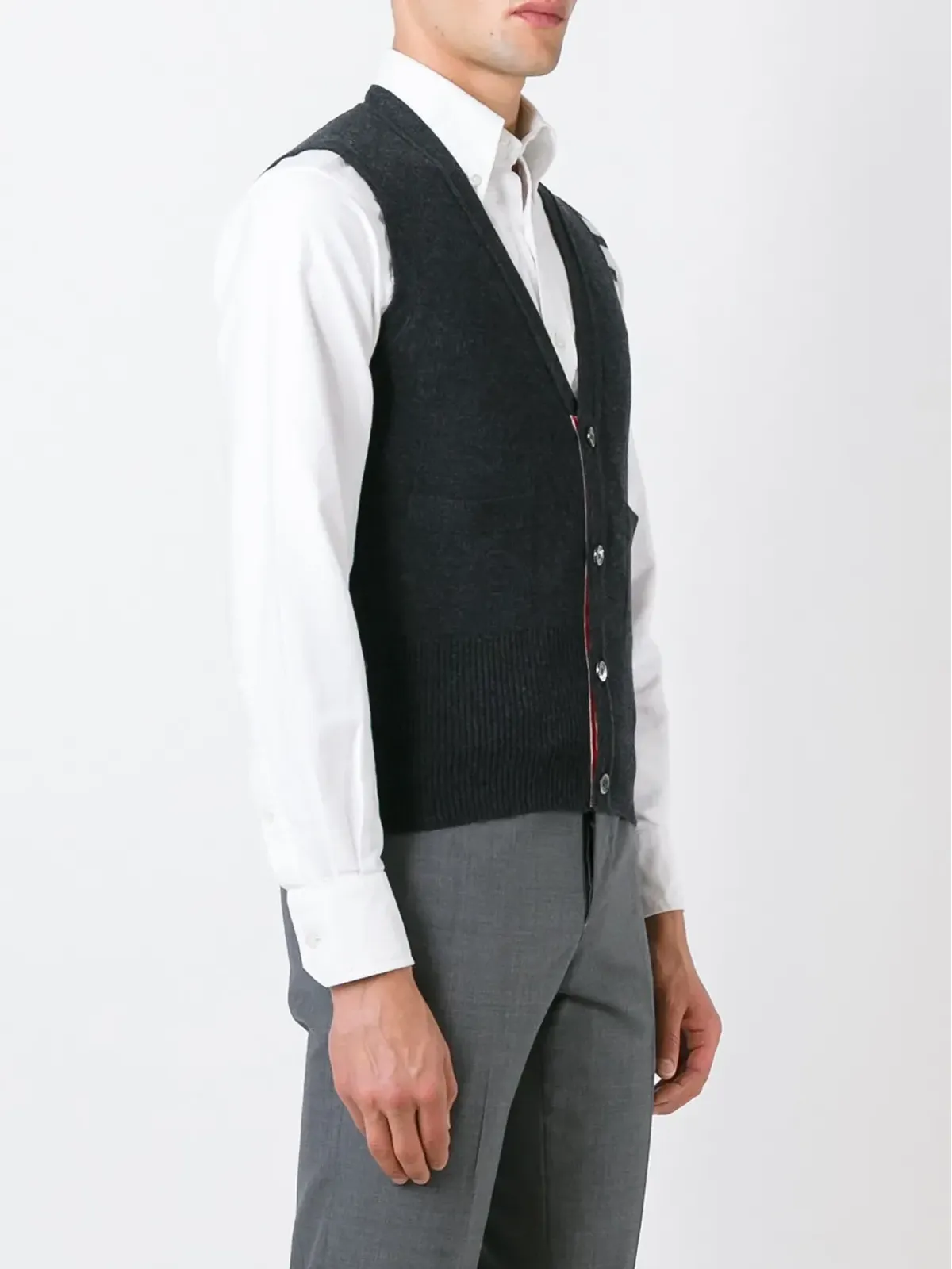 Thom Browne 4-Bar カシミヤ カーディガンベスト - 画像3