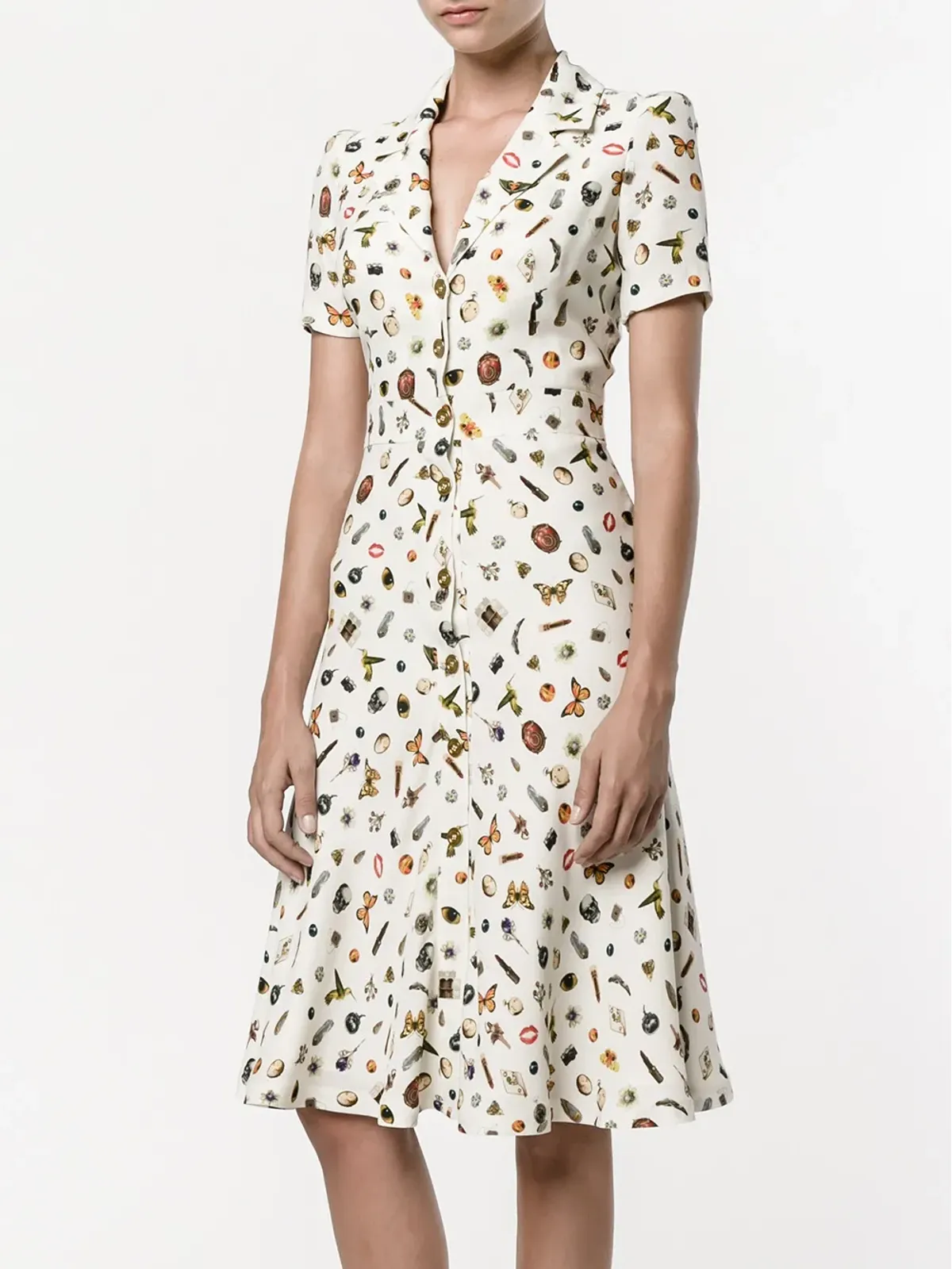 Alexander McQueen オブセッションプリント シャツドレス - 画像3