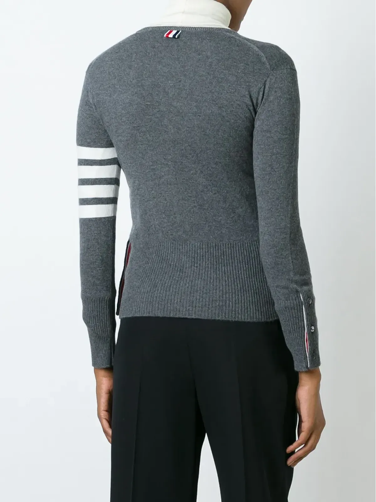 Thom Browne ストライプディテール カシミア カーディガン - 画像4