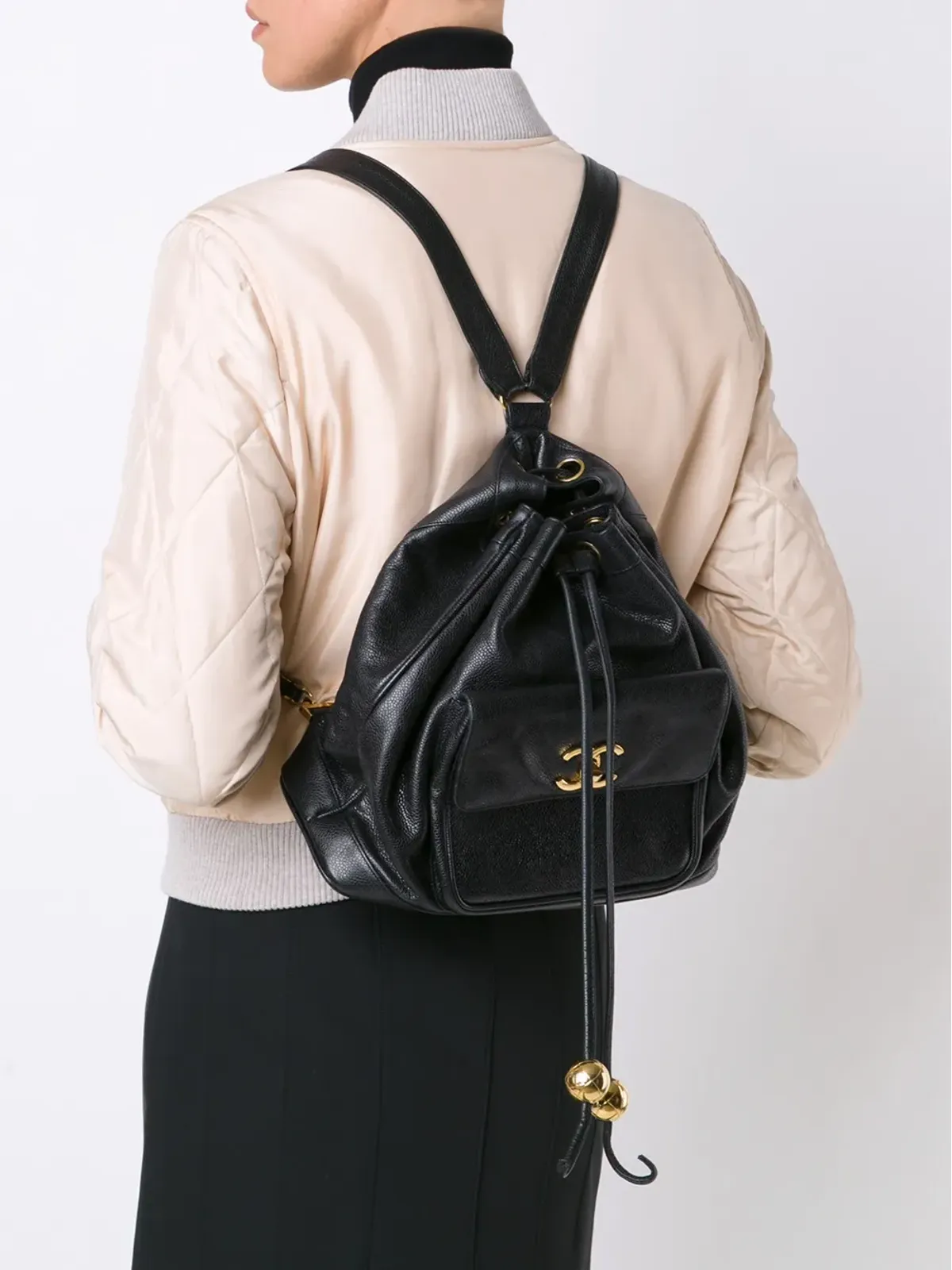 CHANEL Pre-Owned ドローストリングバックパック - 画像2