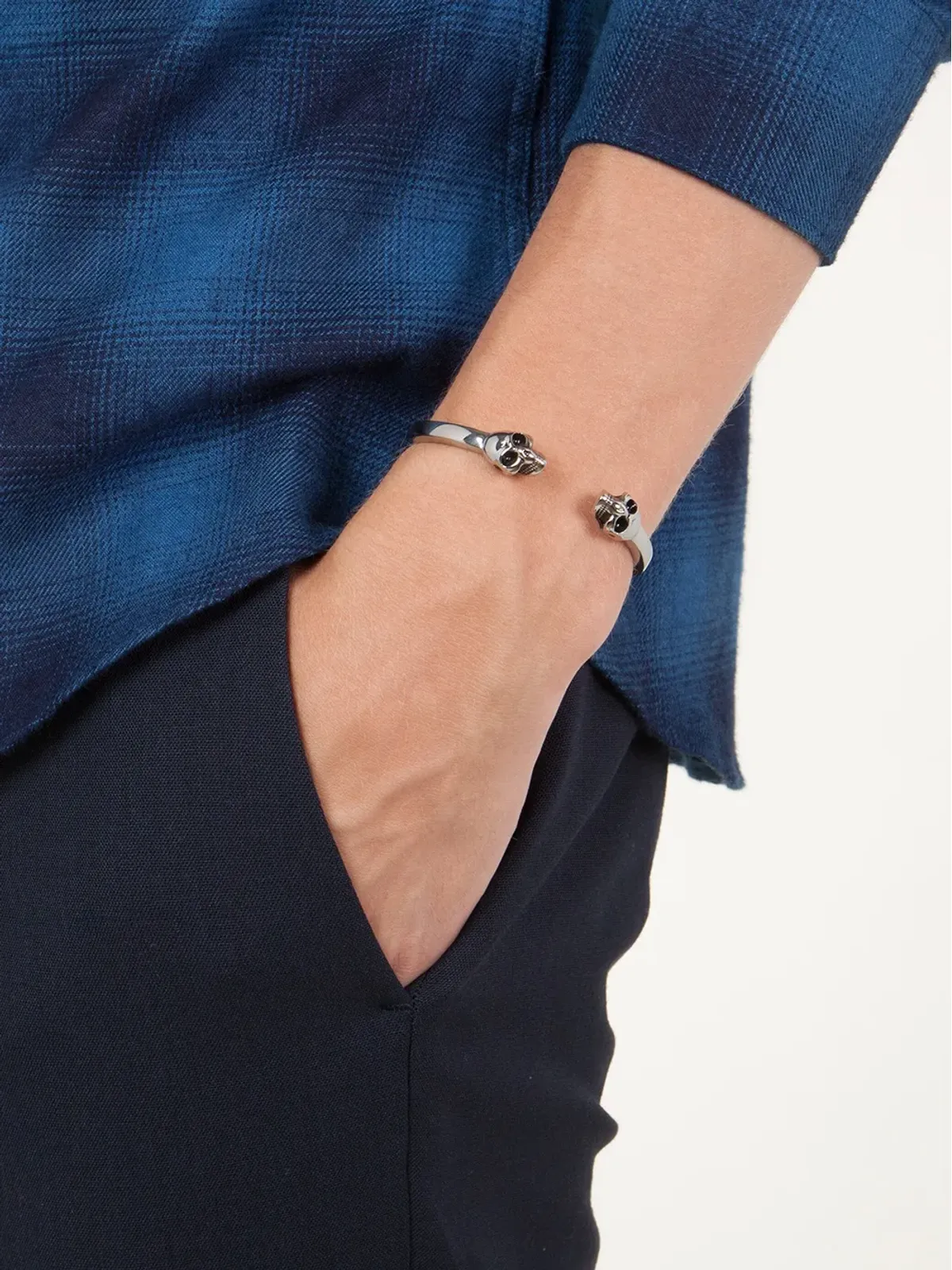 Nialaya Jewelry スカルバングル - 画像2