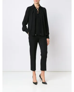 Plein Sud レースアップネック ブラウス - サムネイル2