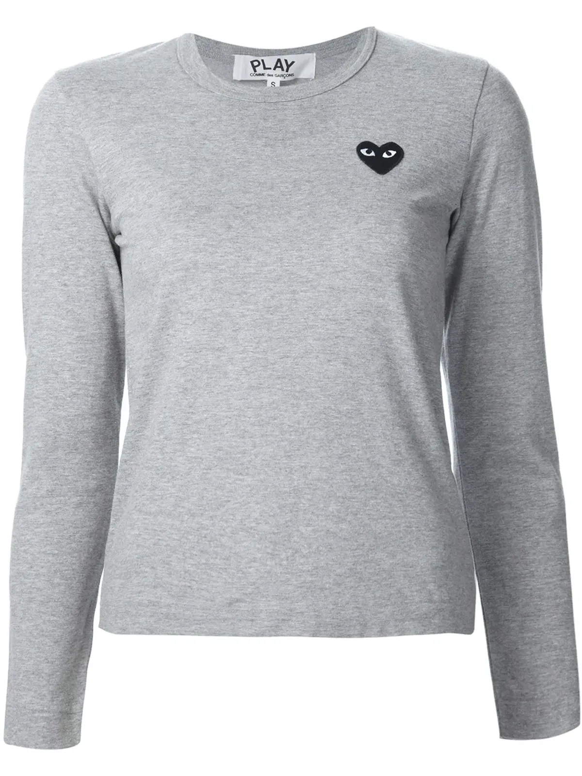 Comme Des Garçons Play 胸元パッチ付き長袖Tシャツ - Grey - 画像1