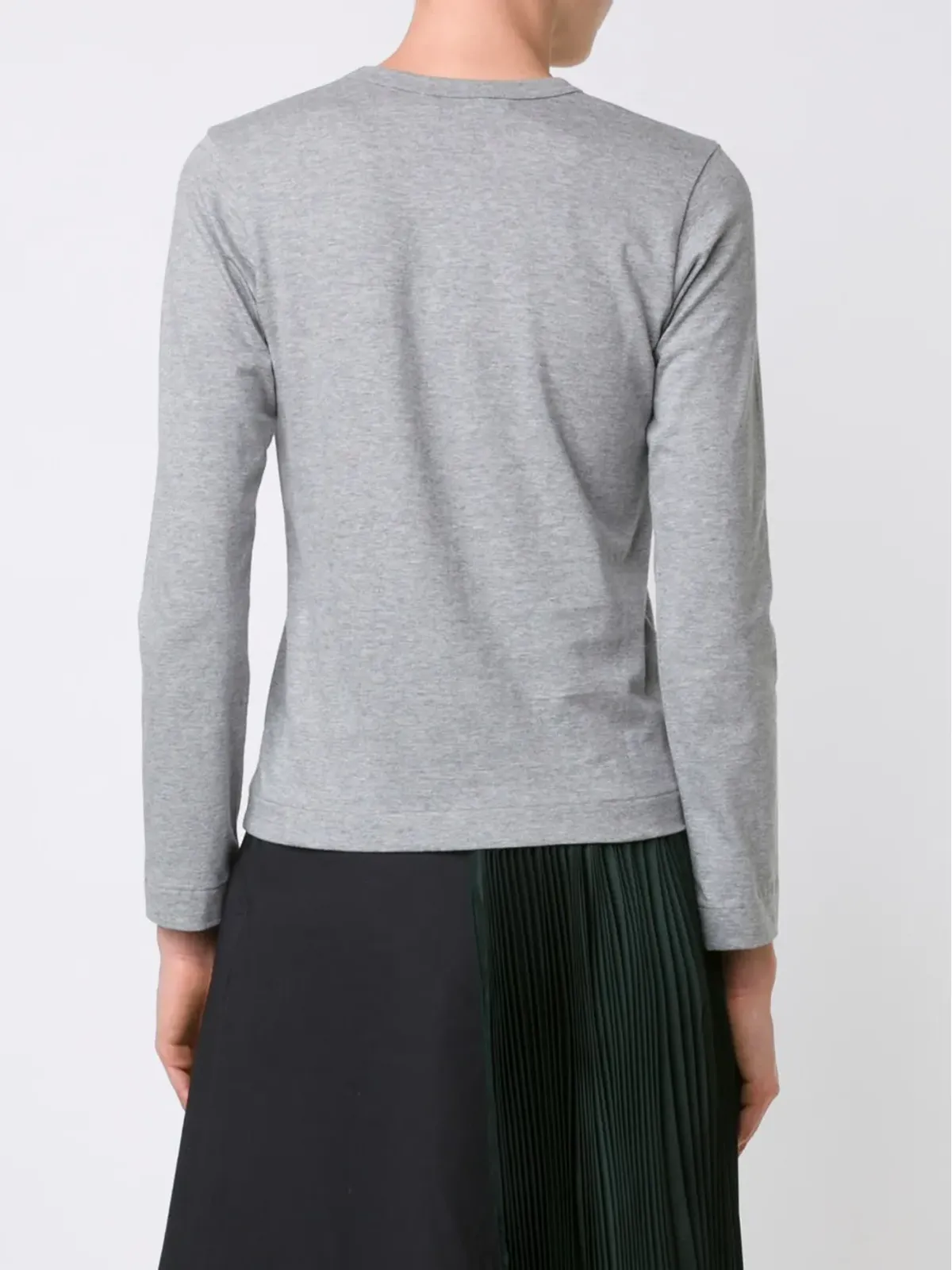 Comme Des Garçons Play 胸元パッチ付き長袖Tシャツ - Grey - 画像4