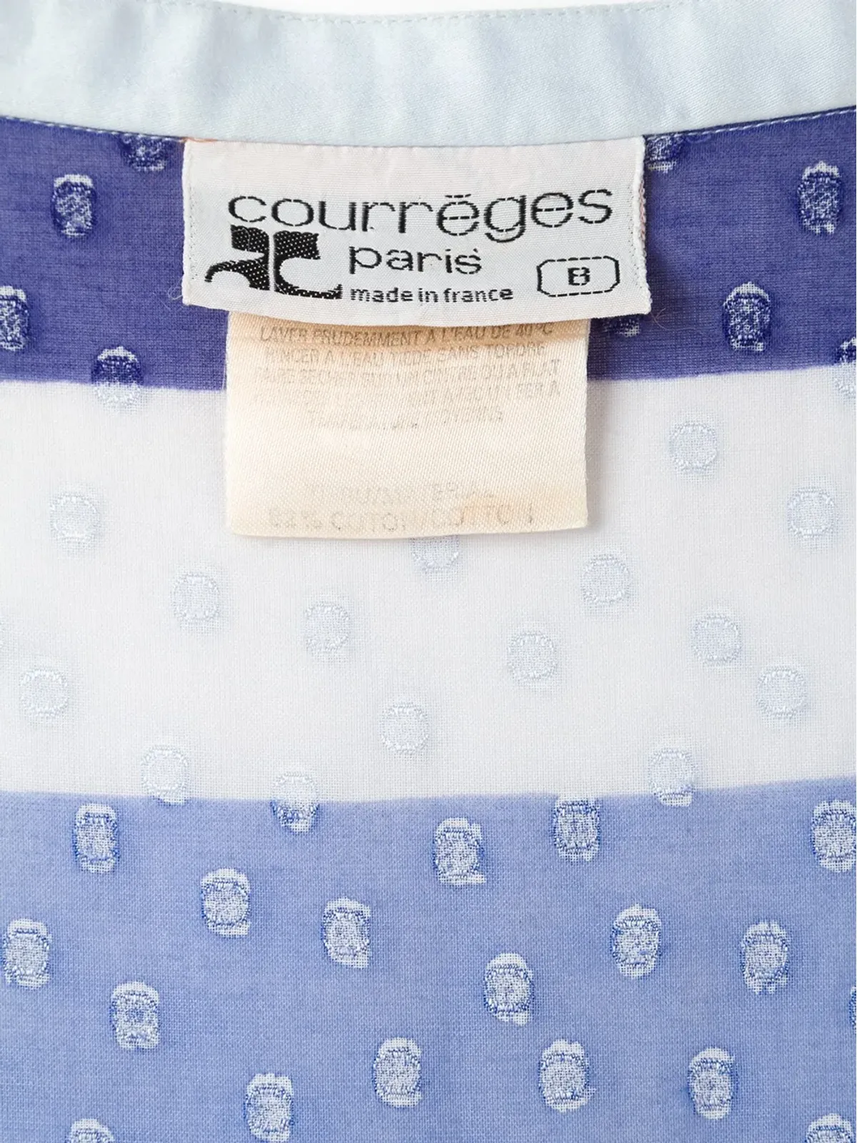 Courrèges Pre-Owned トーンストライプドレス - 画像4