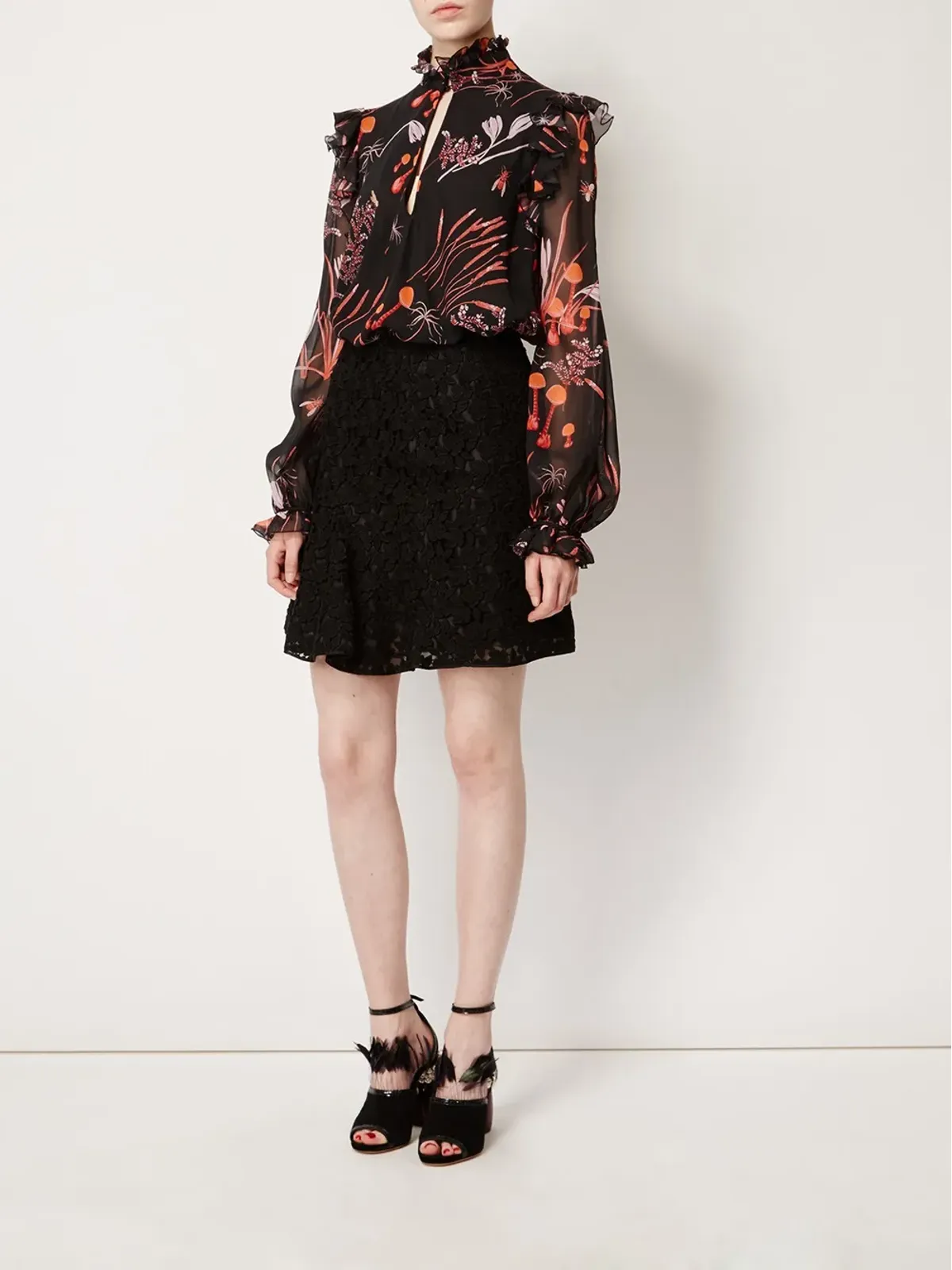 Giambattista Valli レースプリーツスカート - 画像2