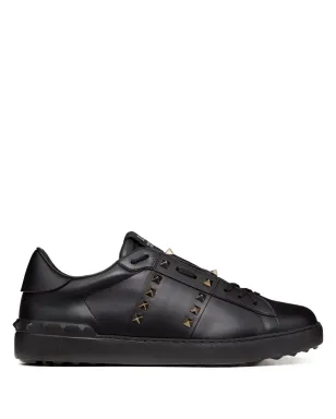 Valentino Garavani Rockstud Untitled leather sneakers - Black - サムネイル1