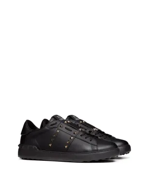 Valentino Garavani Rockstud Untitled leather sneakers - Black - サムネイル2