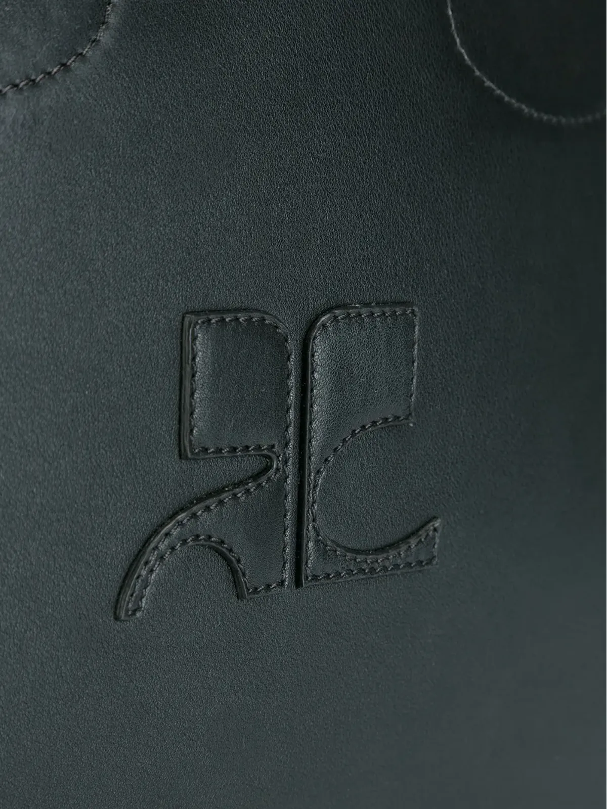Courrèges ダブルハンドル トートバッグ - ブラック - 画像4