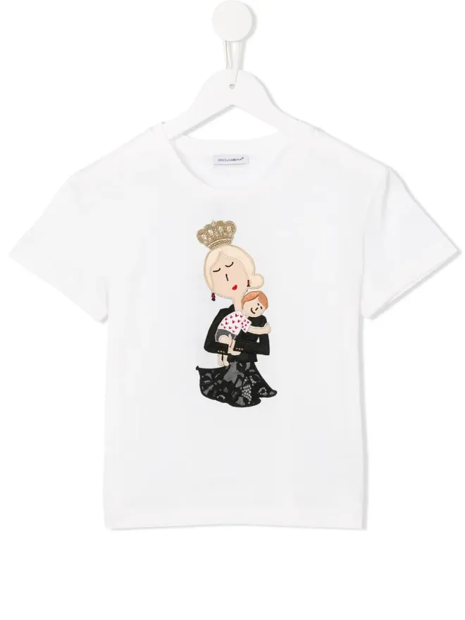 Dolce & Gabbana Kids Dolce & Gabbana Kids ファミリーパッチ Tシャツの商品画像