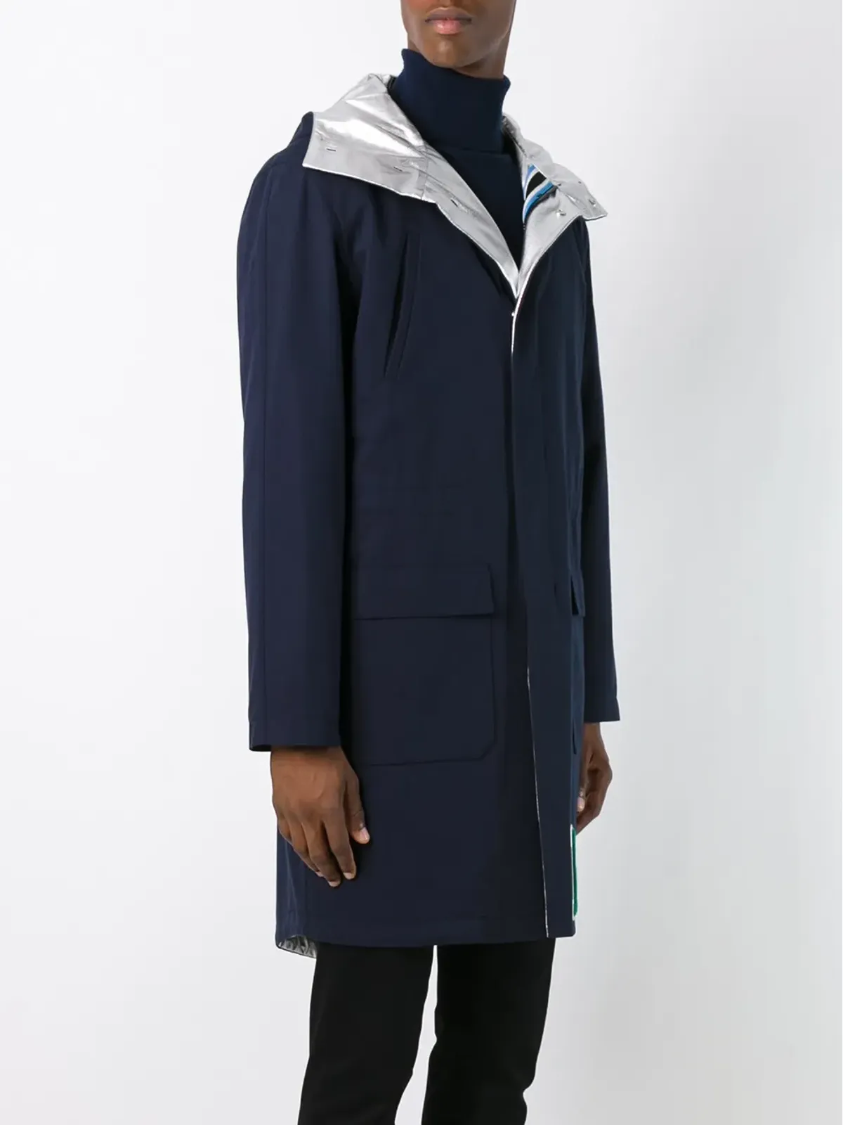 Raf Simons 裏地なしのメタリックインナーパーカ - 画像3