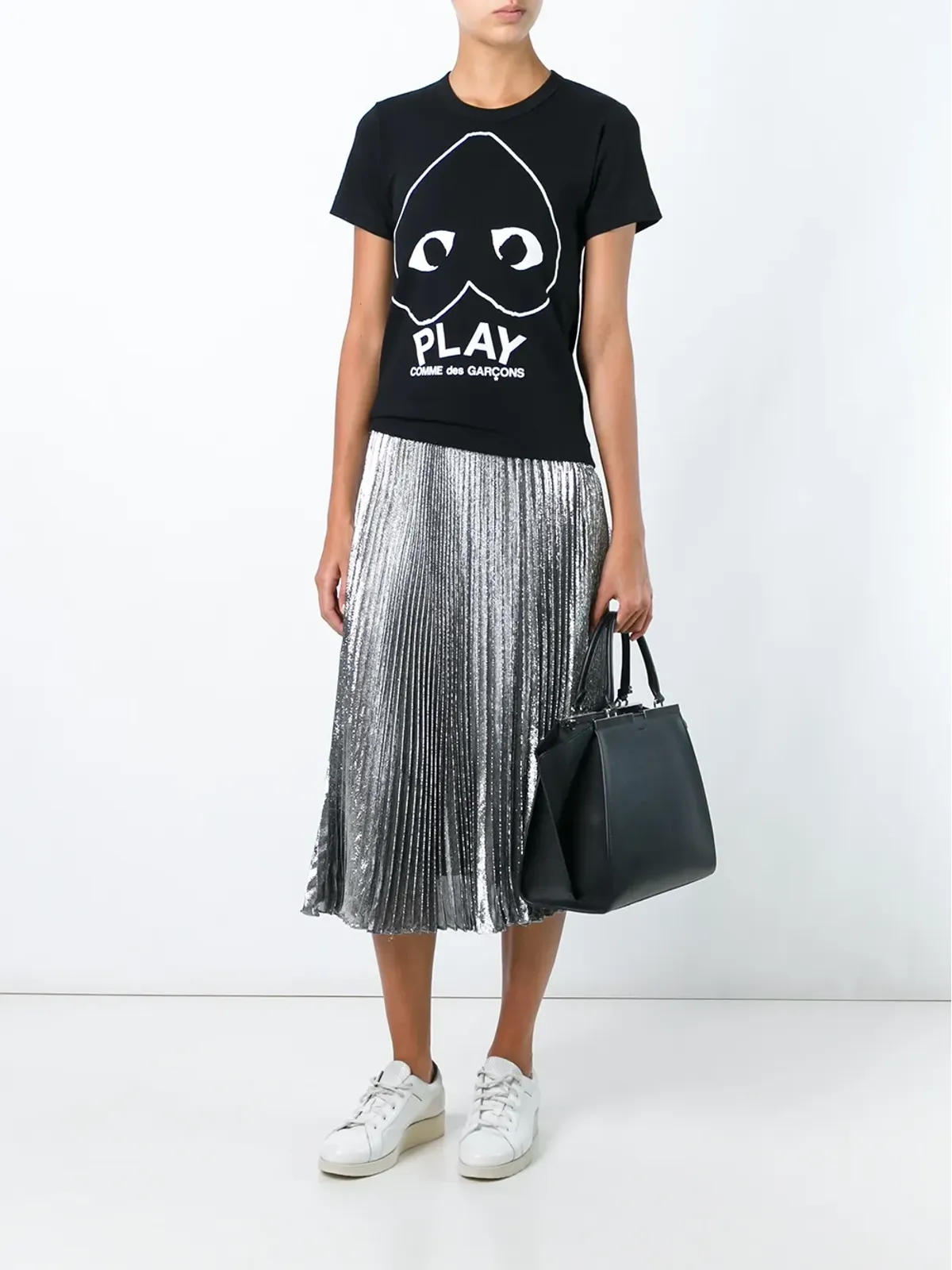 Comme Des Garçons Play ロゴプリントTシャツ - 画像2