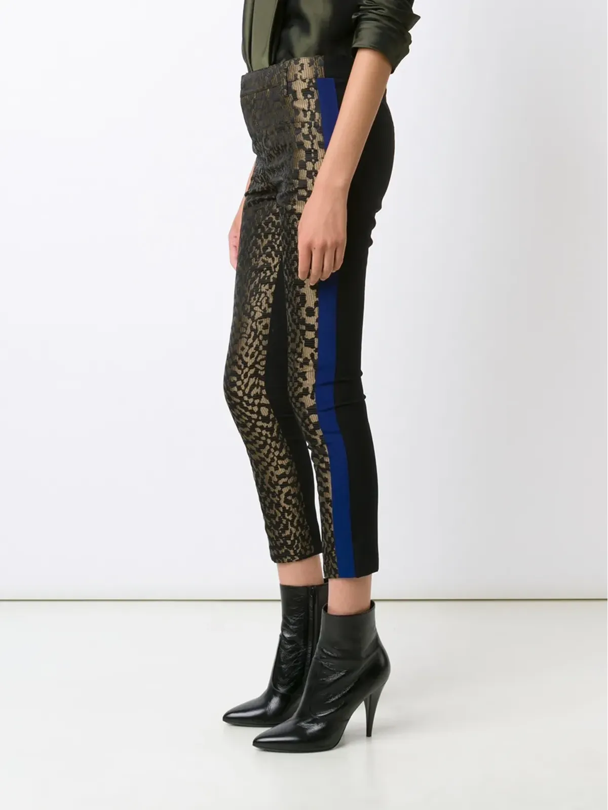 Haider Ackermann ジャカード・コントラストストライプパンツ - 画像3