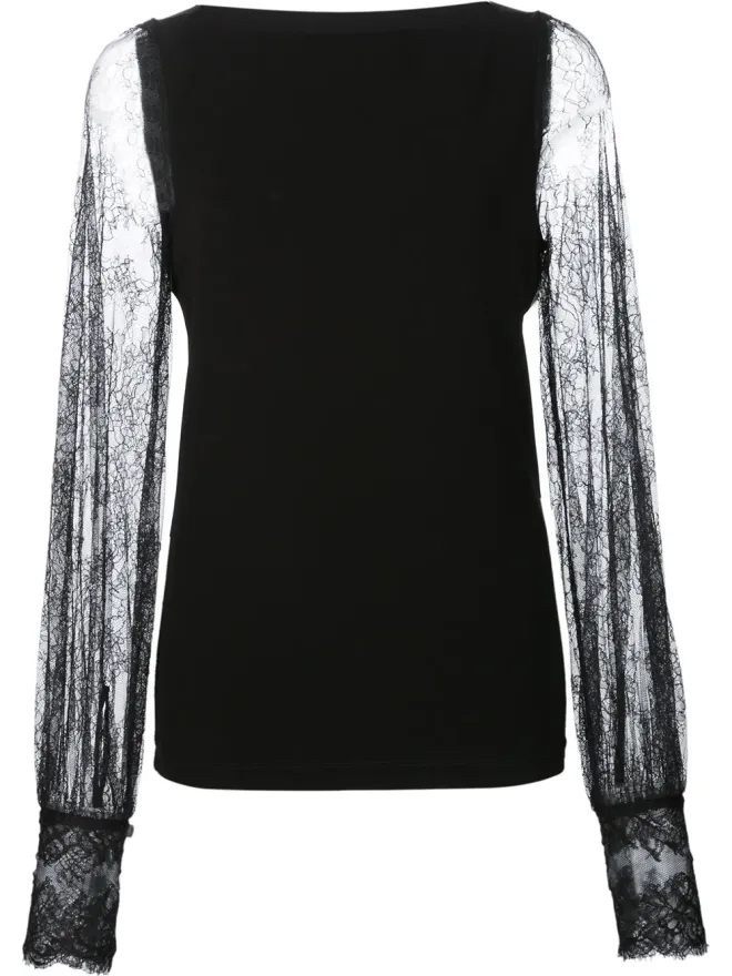 Plein Sud Plein Sud シアーレース袖ブラウスの商品画像