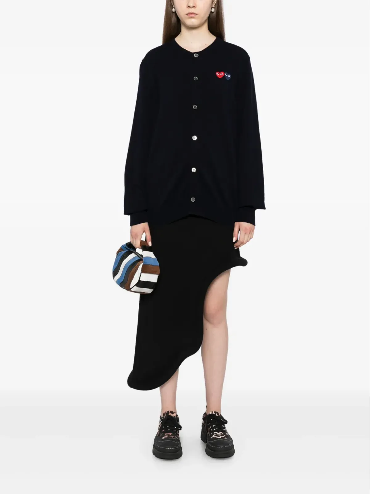 Comme Des Garçons Play ダブルハート カーディガン - 画像3