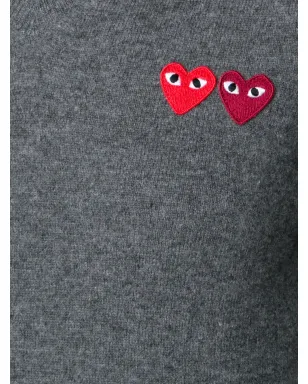 Comme Des Garçons Play ダブルハートVネック ジャンパー - サムネイル5