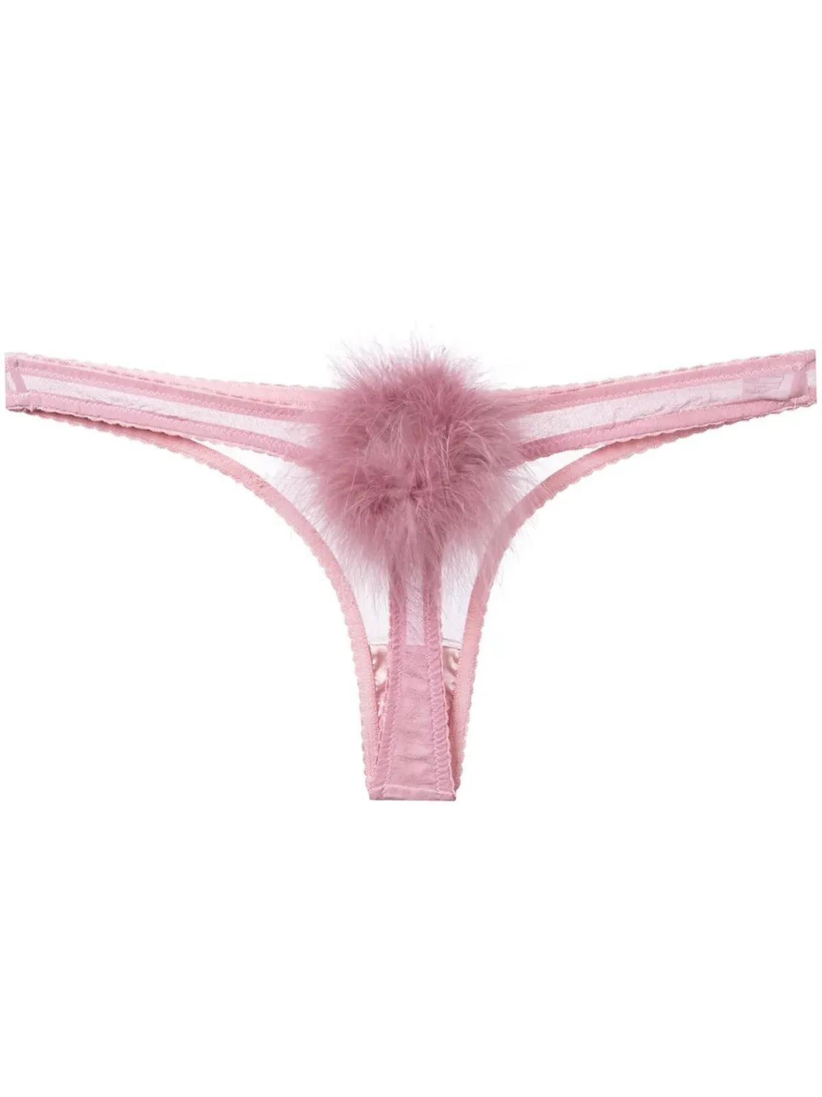 Gilda & Pearl Diana georgette pompom thong - Pink - 画像2