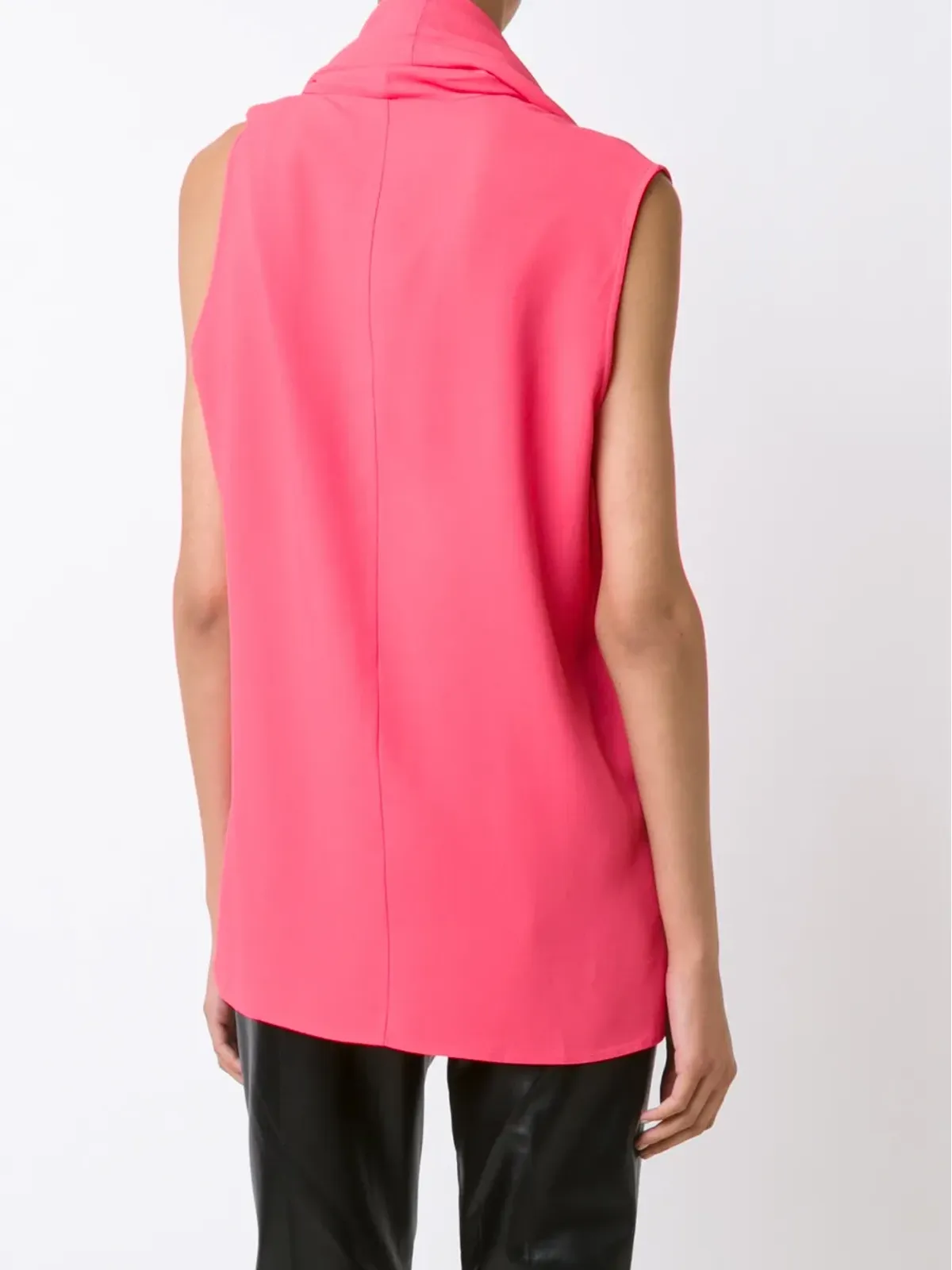 Haider Ackermann ピンクのオープンショールラペルトップ - 画像4