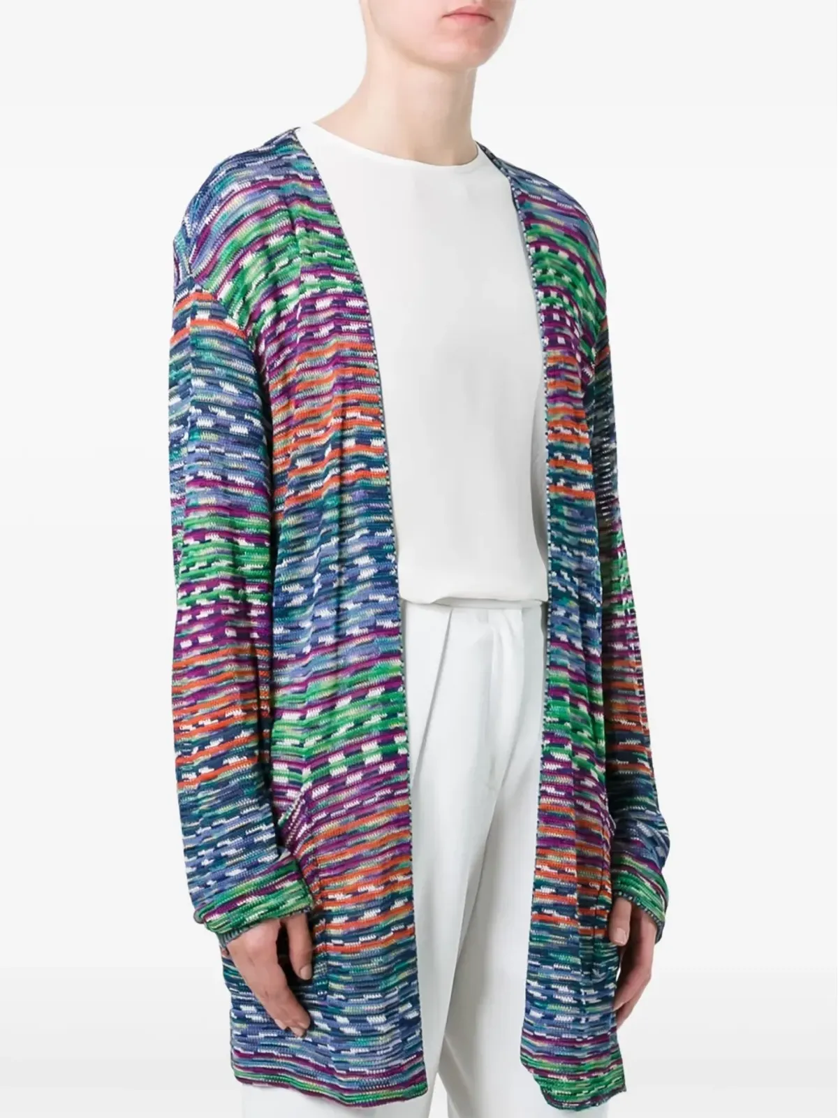 Missoni Pre-Owned オープンフロント ニットカーディガン - 画像3