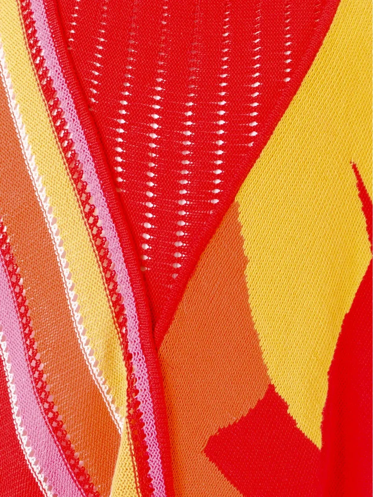 Kansai Yamamoto Pre-Owned 1980年代ストライプ柄ポンチョ - マルチカラー - 画像5