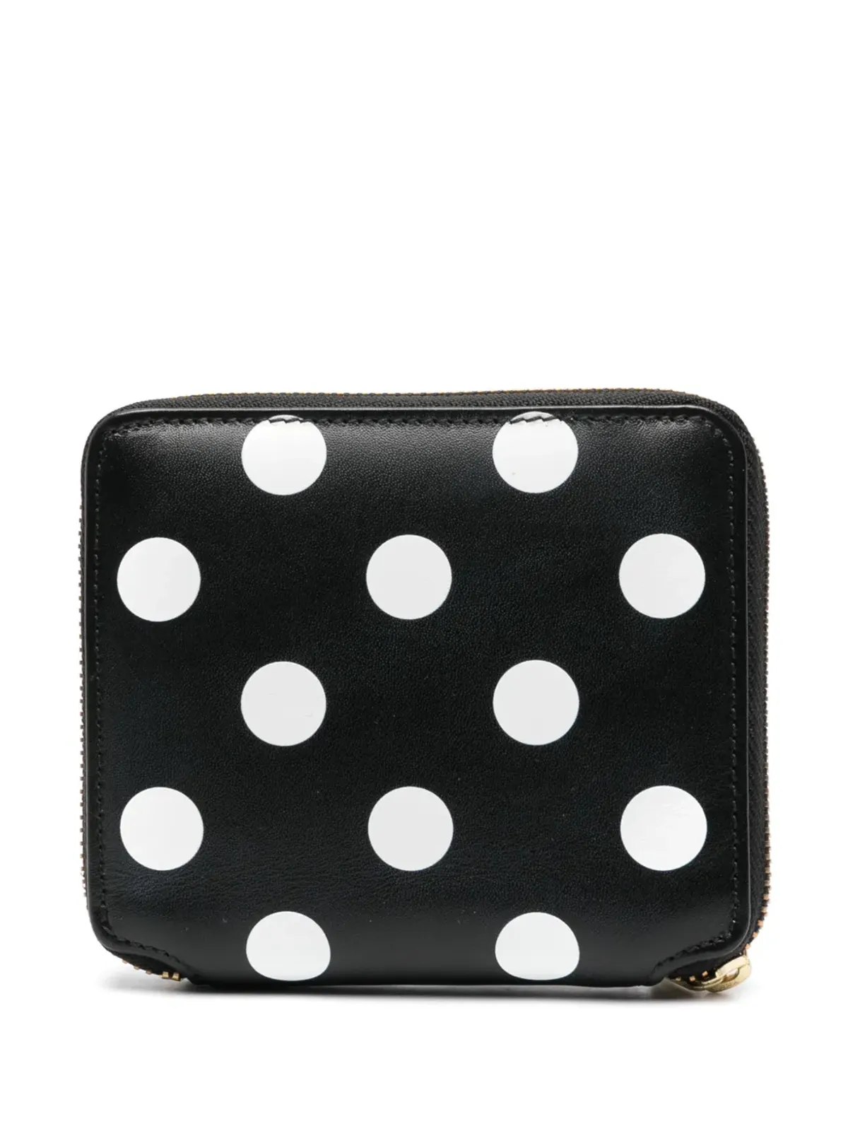 Comme Des Garçons Wallet ポルカドット柄レザー財布 ブラック - 画像2