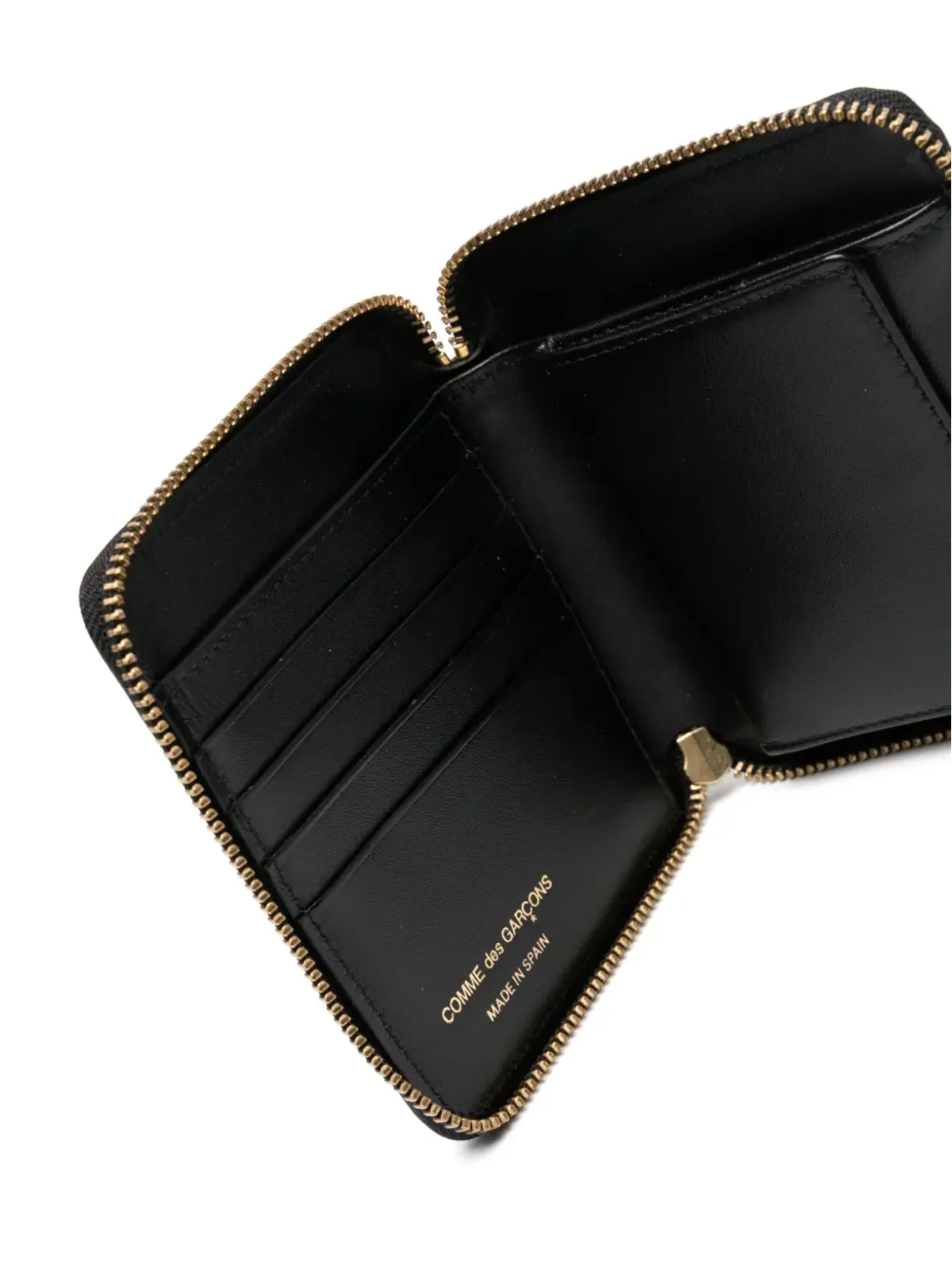 Comme Des Garçons Wallet ポルカドット柄レザー財布 ブラック - 画像3