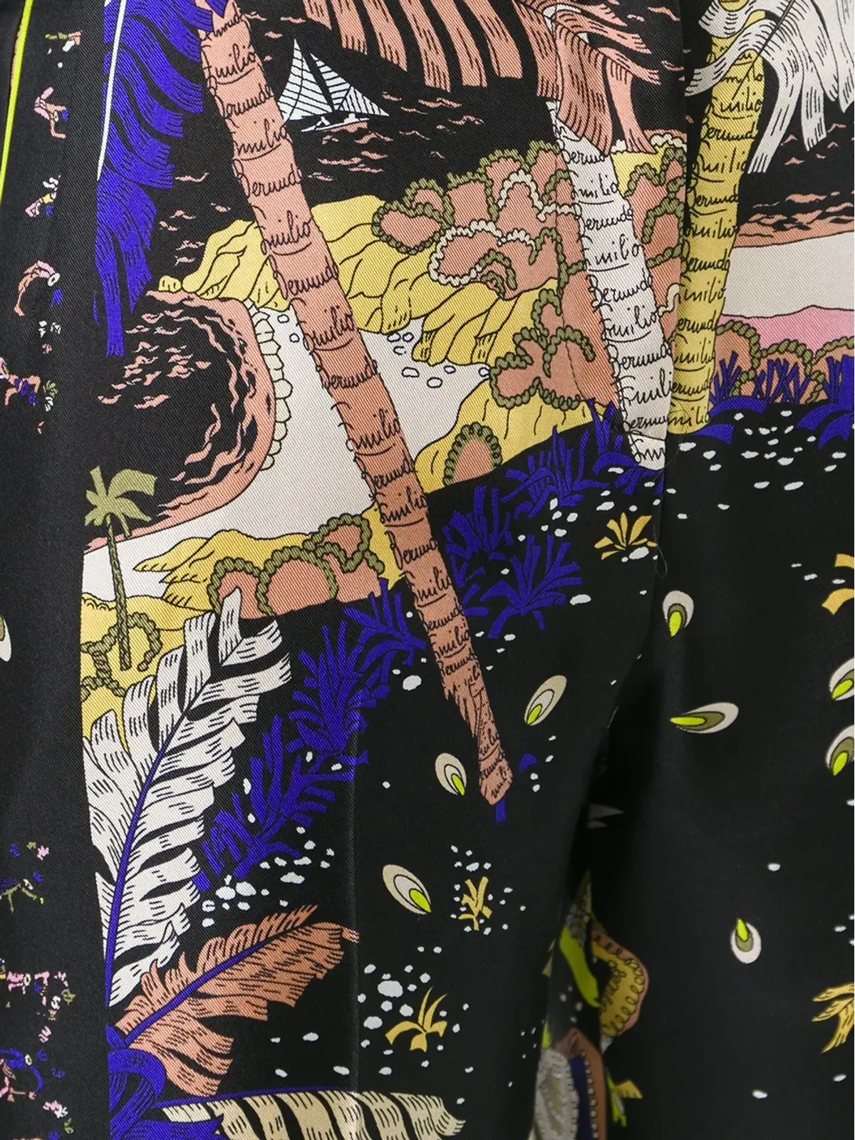 PUCCI 羽毛モチーフのクロップドパンツ - 画像5