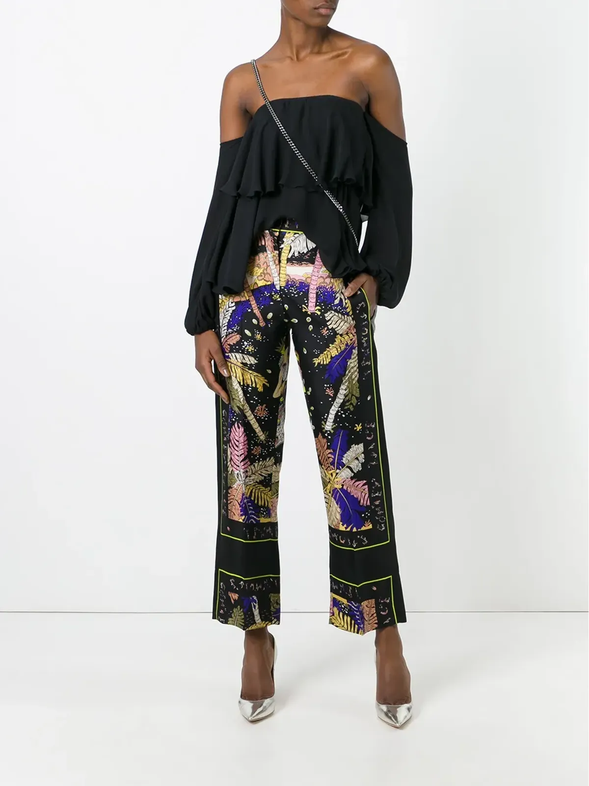 PUCCI 羽毛モチーフのクロップドパンツ - 画像2