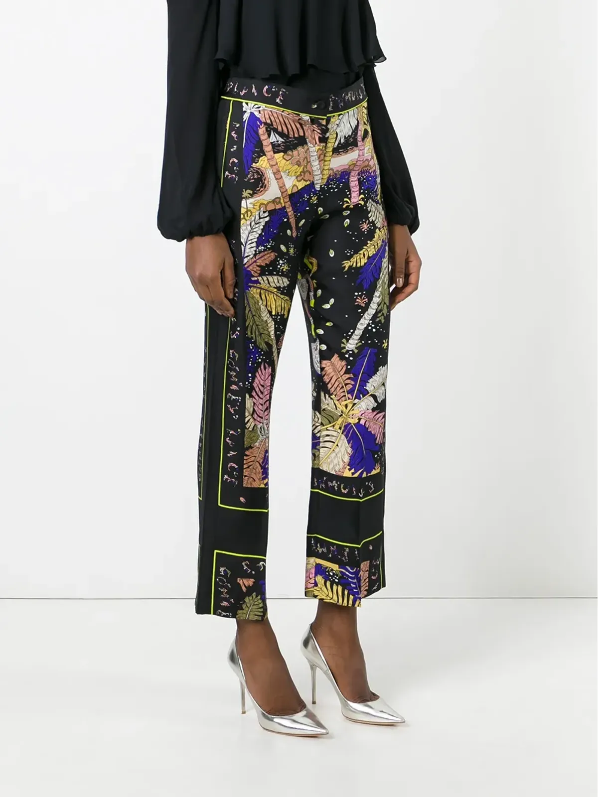 PUCCI 羽毛モチーフのクロップドパンツ - 画像3