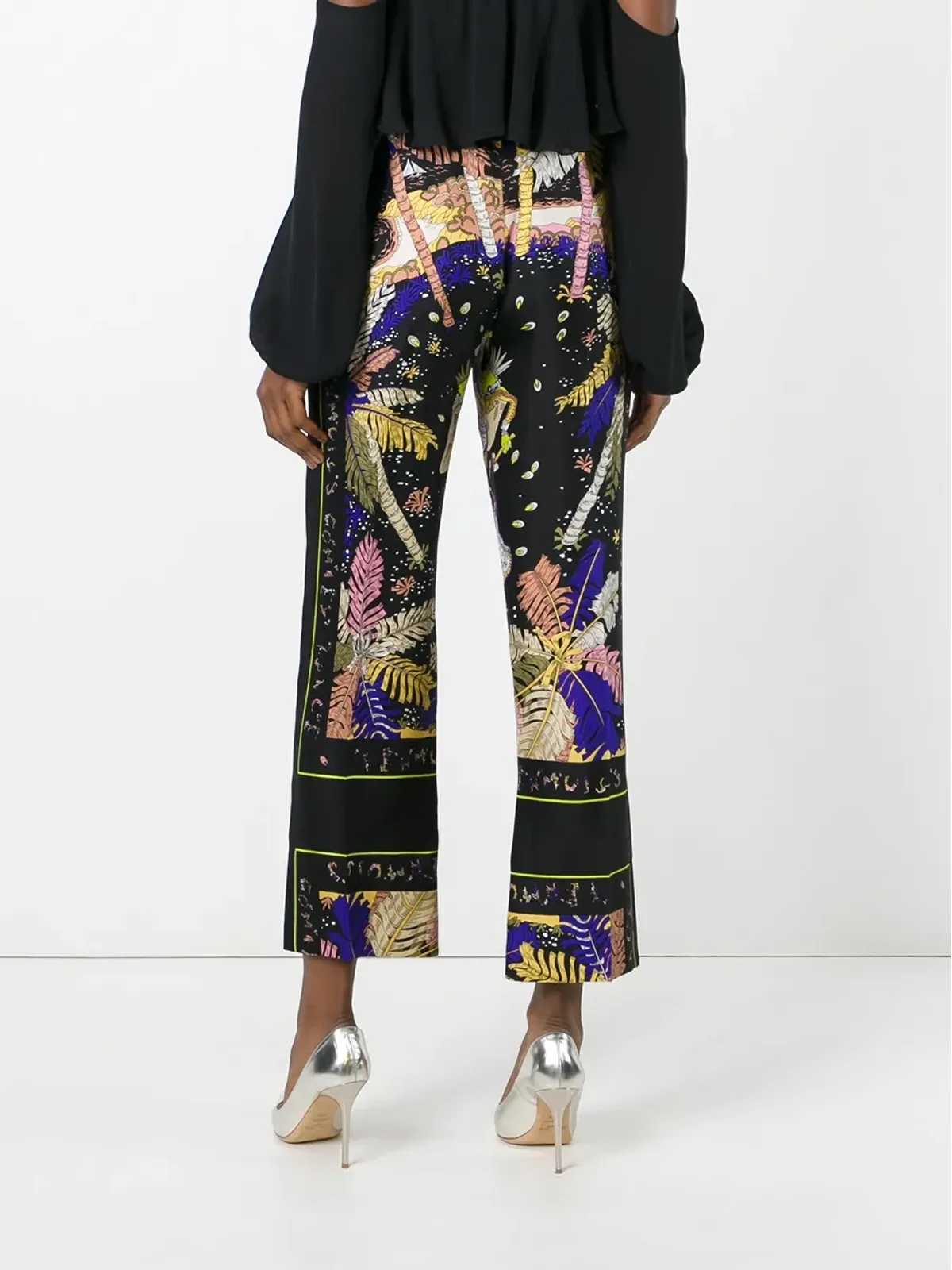 PUCCI 羽毛モチーフのクロップドパンツ - 画像4