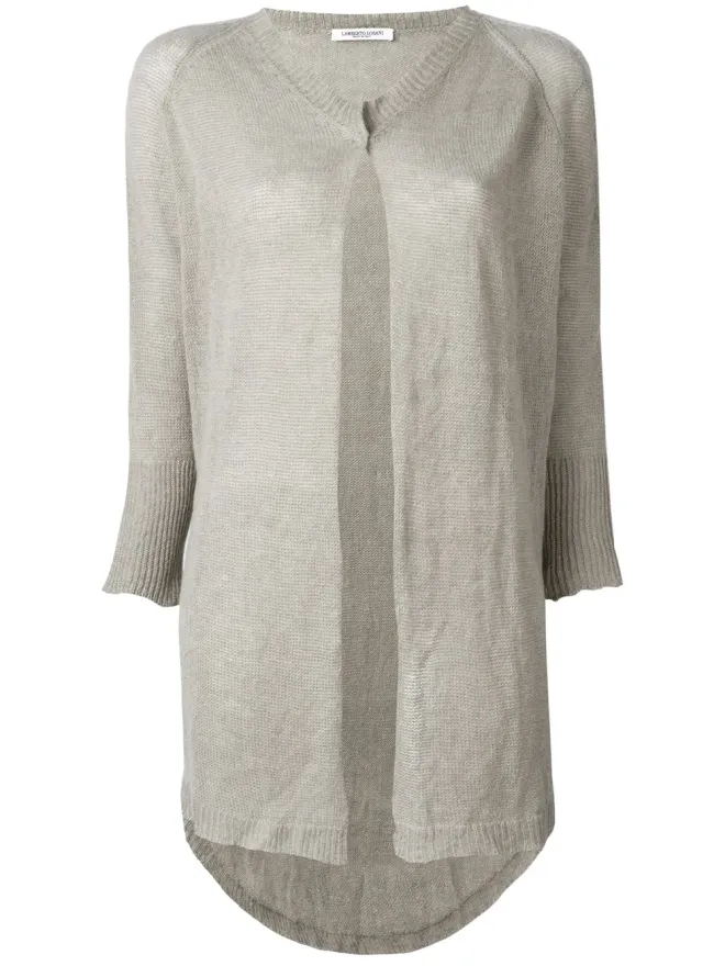 Lamberto Losani Lamberto Losani ボタン付きミディ丈カーディガン - Neutralsの商品画像
