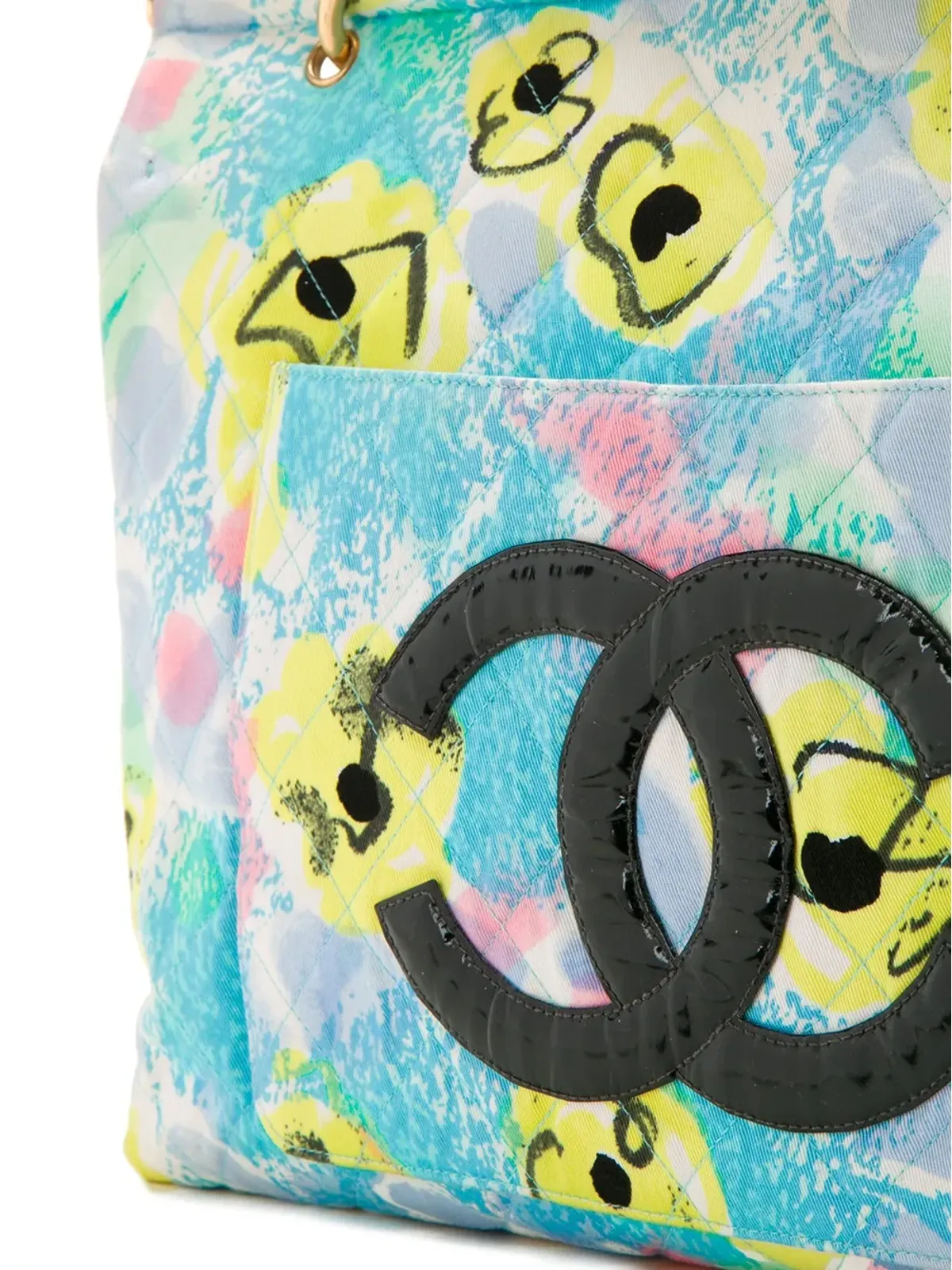 CHANEL Pre-Owned CCフローラル ハンドバッグ - 画像4