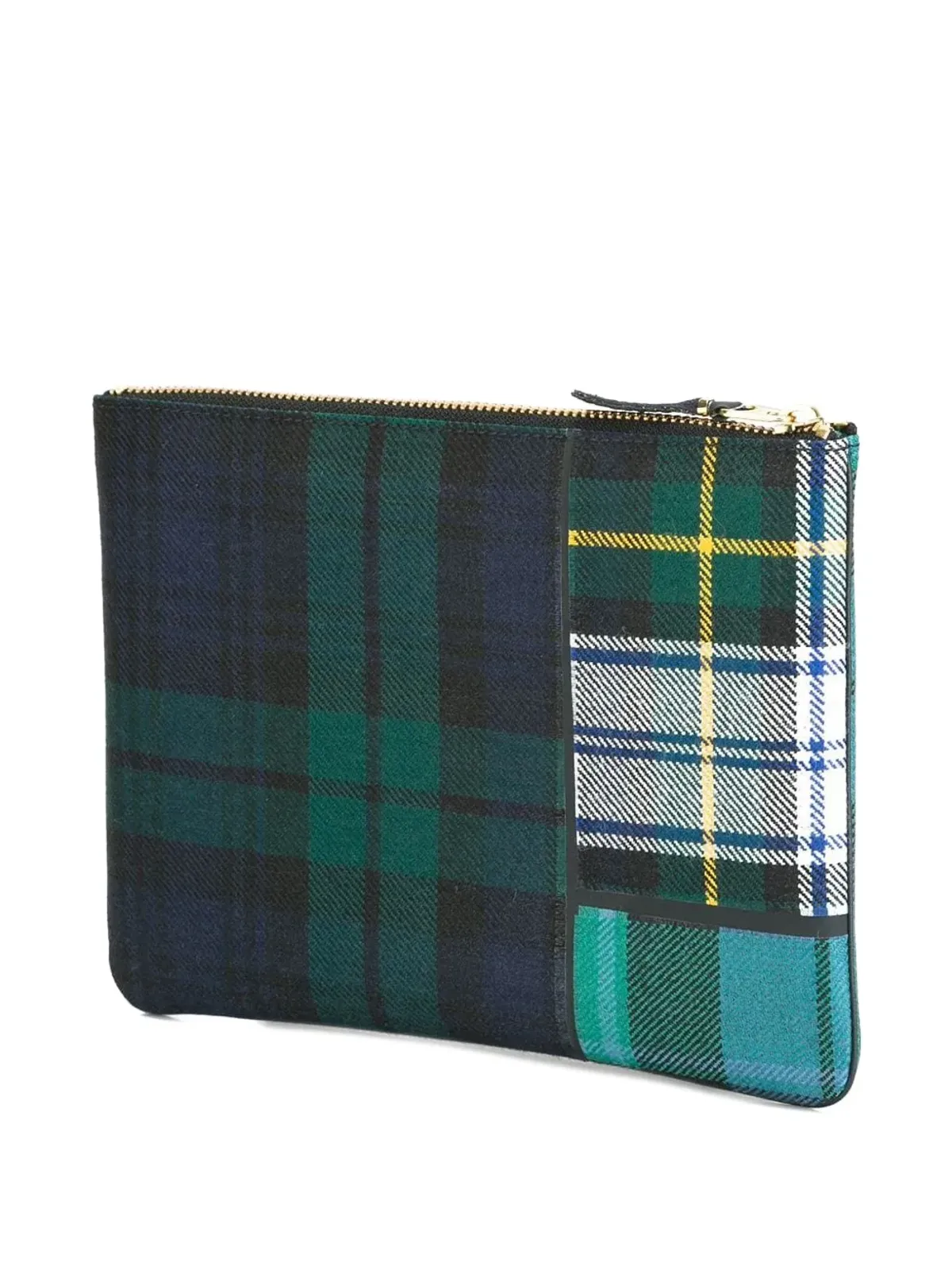 Comme Des Garçons Wallet タータンチェック パッチワーク クラッチバッグ - 画像2