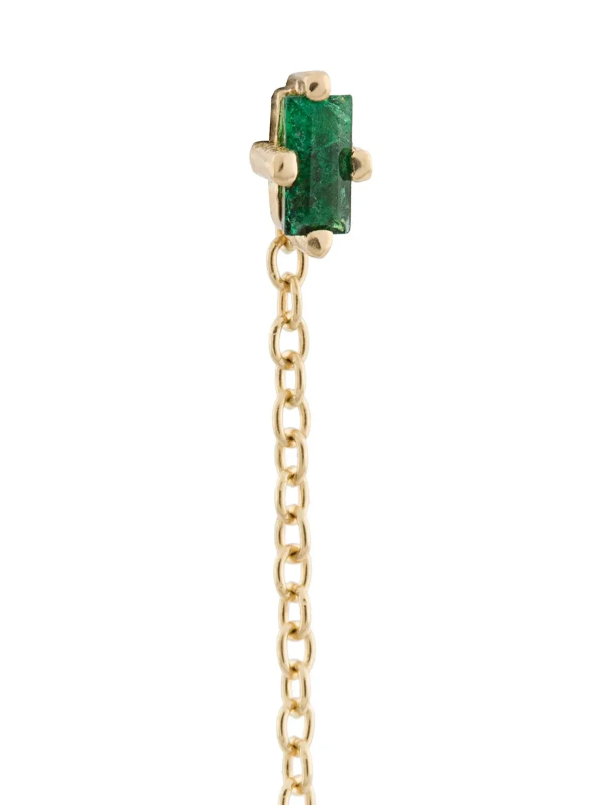 Lizzie Mandler Fine Jewelry 18Kイエローゴールドのフローティング・スレッド エメラルド イヤリング - 画像3