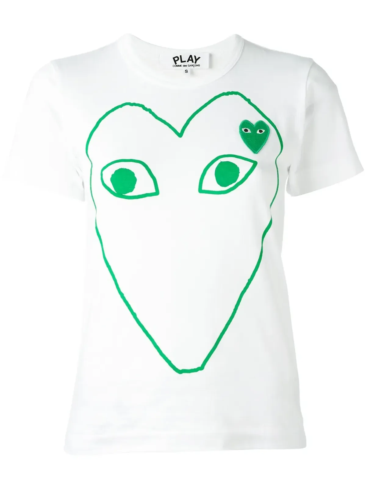 Comme Des Garçons Play ロゴアウトラインプリントTシャツ - 画像1