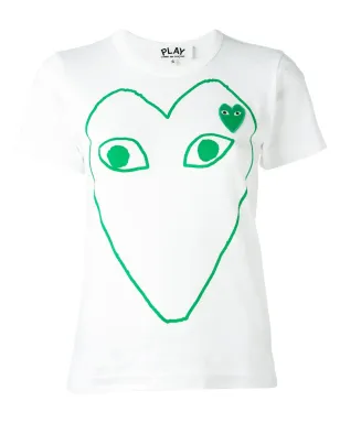Comme Des Garçons Play ロゴアウトラインプリントTシャツ - サムネイル1