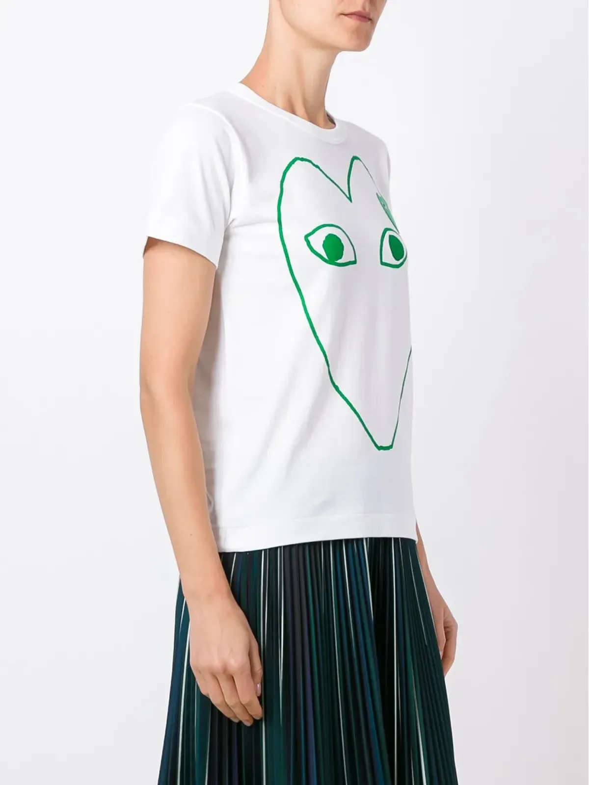 Comme Des Garçons Play ロゴアウトラインプリントTシャツ - 画像5