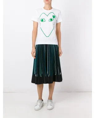 Comme Des Garçons Play ロゴアウトラインプリントTシャツ - サムネイル3