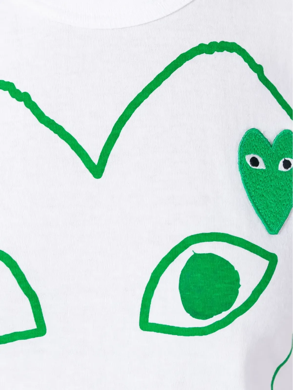 Comme Des Garçons Play ロゴアウトラインプリントTシャツ - 画像4